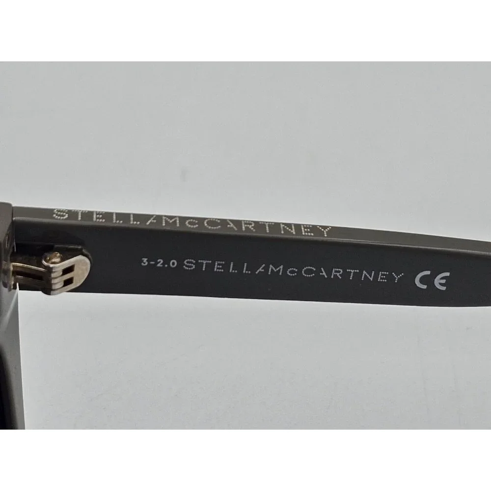 Stella McCartney Gray Sunglasses with Gold Chain Detail
